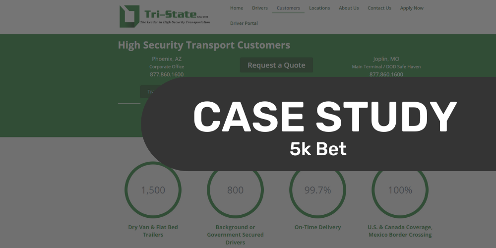 Case Study: Tri-State Motor Transport, The 5k Bet Strategy