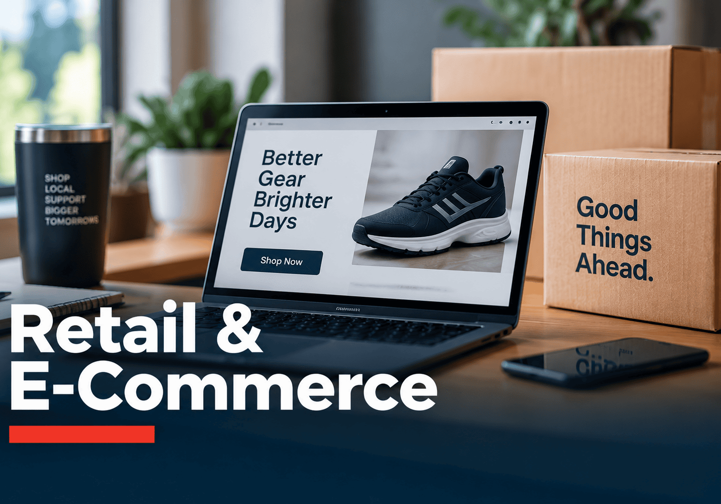 Retail and e-commerce advertising focused on driving online sales, purchases and revenue